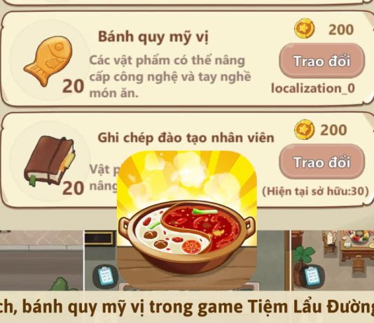 Cách tìm sách, bánh quy mỹ vị trong game Tiệm Lẩu Đường Hạnh Phúc