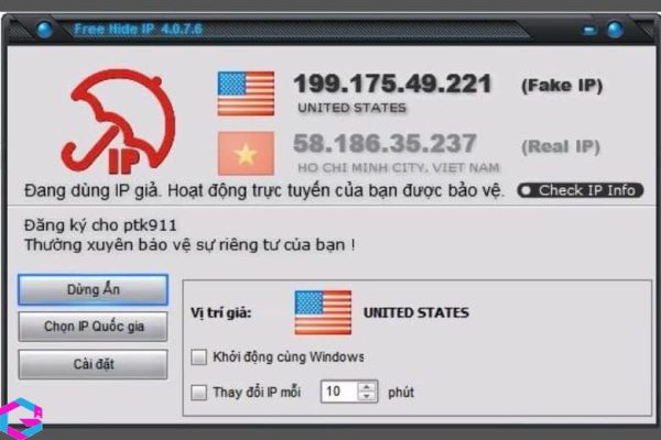 Phần mềm Fake IP