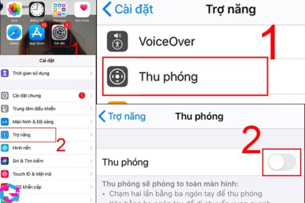 chỉnh cỡ chữ iPhone 