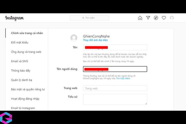 cách đổi tên Instagram 