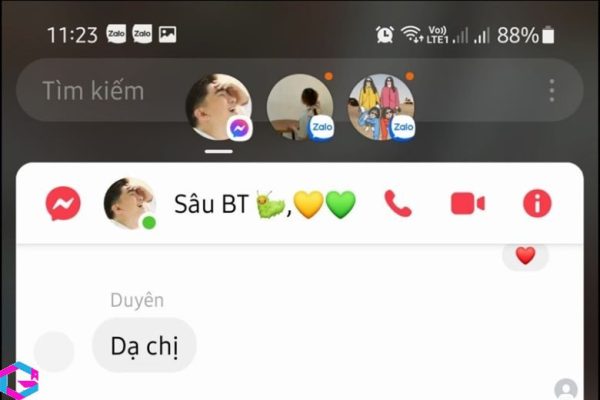 Bật bong bóng chat Zalo