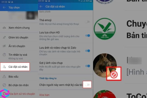 cách chặn và bỏ chặn trên zalo