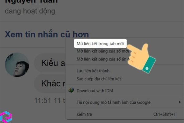 cách xem tin nhắn đầu tiên trên messenger