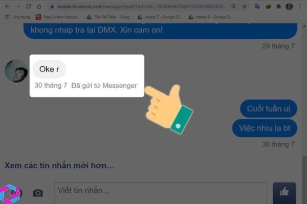 cách xem tin nhắn đầu tiên trên messenger