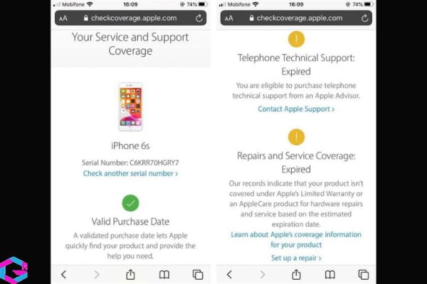 check bảo hành Apple 