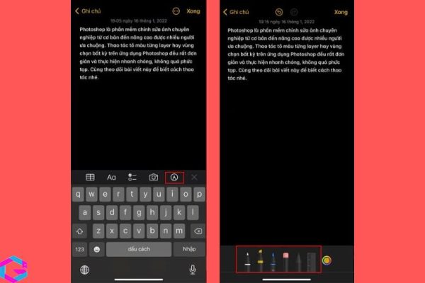 ghi chú trên iphone