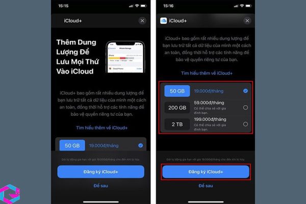 mua dung lượng icloud