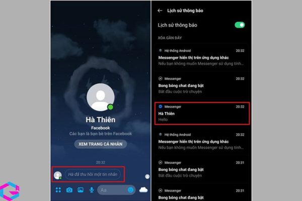 cách xem tin nhắn đã thu hồi trên Messenger