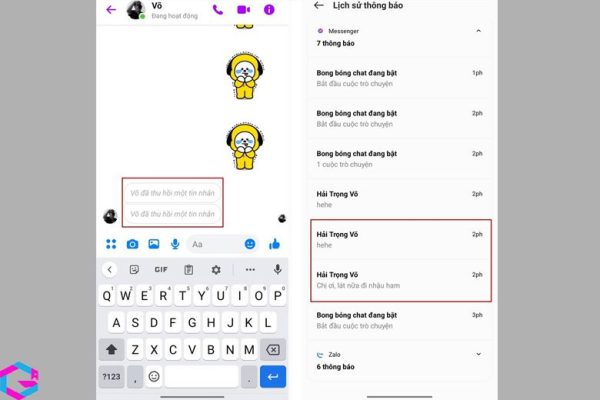 cách xem tin nhắn đã thu hồi trên Messenger