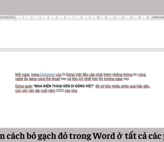 Hướng dẫn cách bỏ gạch đỏ trong Word trong tất cả các phiên bản