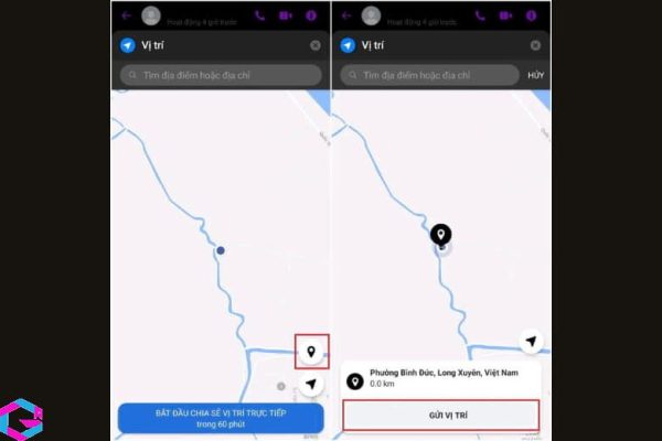 cách chia sẻ vị trí trên Messenger 
