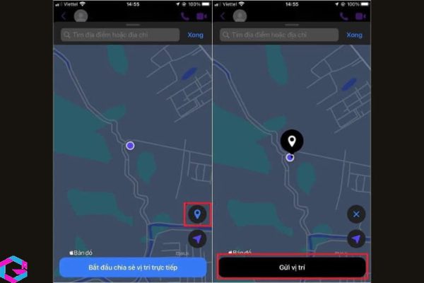 cách chia sẻ vị trí trên Messenger 