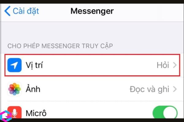 cách chia sẻ vị trí trên Messenger 