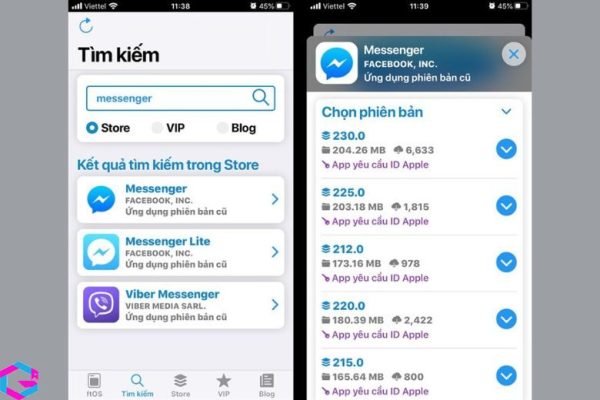 tải messenger bản cũ