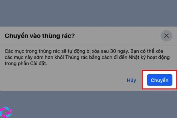 thùng rác facebook