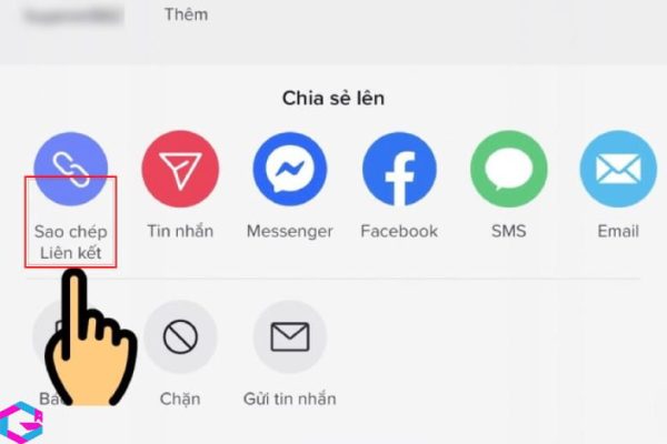 sao chép liên kết tiktok