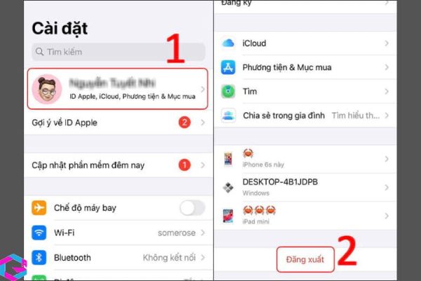 cách đăng xuất iCloud khi quên mật khẩu