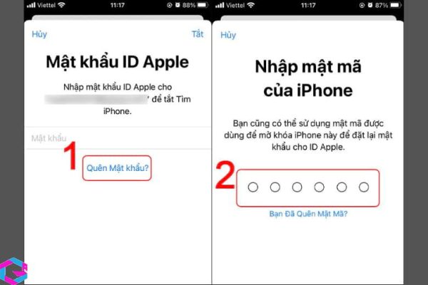 cách đăng xuất iCloud khi quên mật khẩu