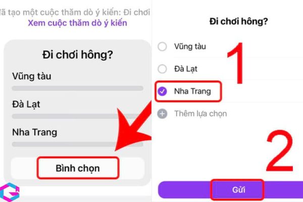 cách tạo bình chọn trên Messenger 