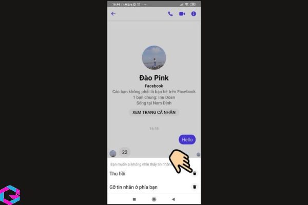 cách thu hồi tin nhắn messenger