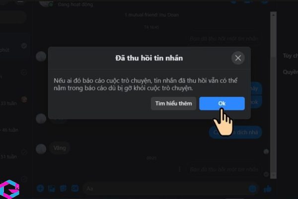cách thu hồi tin nhắn messenger