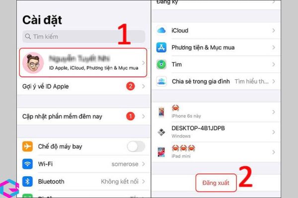 cách đăng xuất iCloud