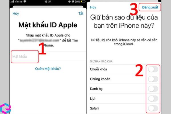 cách đăng xuất iCloud