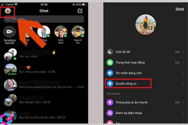 cách đặt mật khẩu Messenger