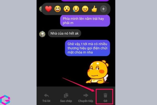 cách xóa tin nhắn messenger