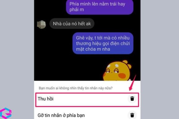 cách xóa tin nhắn messenger