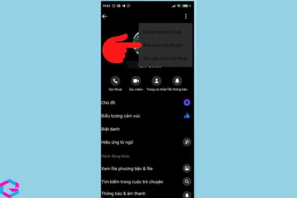 cách xóa tin nhắn messenger