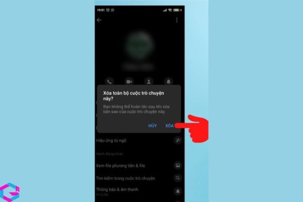 cách xóa tin nhắn messenger