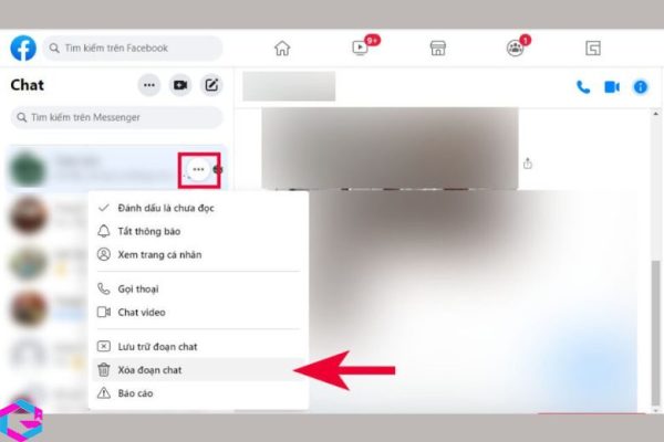 cách xóa tin nhắn messenger