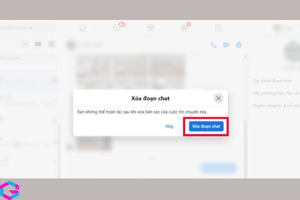 cách xóa tin nhắn messenger
