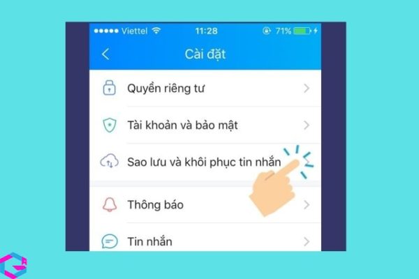 cách khôi phục tin nhắn zalo