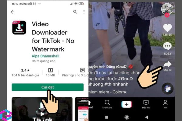 cách lưu video tiktok khi không có nút lưu