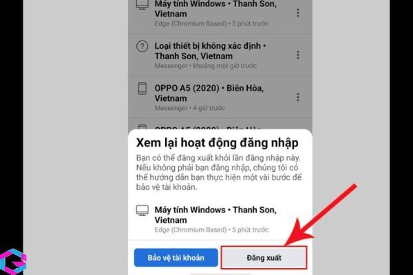 cách đăng xuất messenger