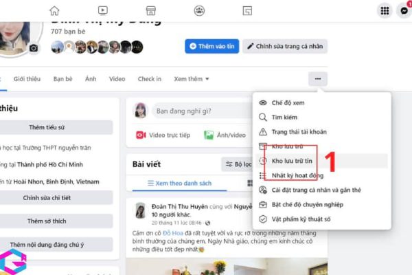 cách xóa tin trên facebook