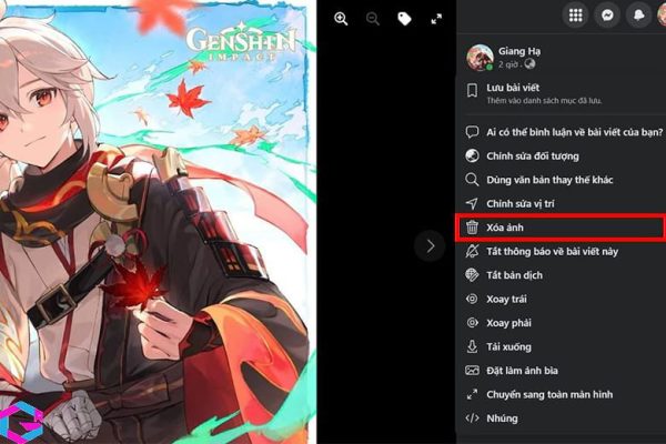 cách xóa ảnh đại diện trên Facebook