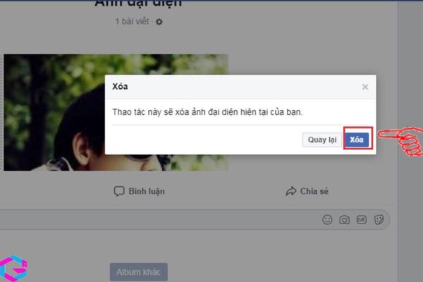 cách xóa ảnh đại diện trên Facebook