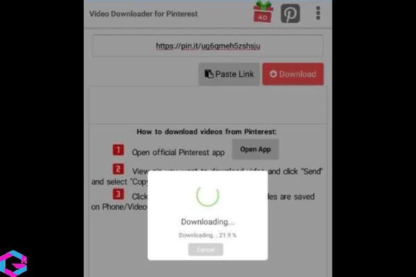 tải video trên Pinterest