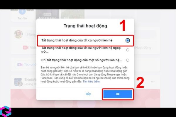 Cách tắt trạng thái online trên facebook