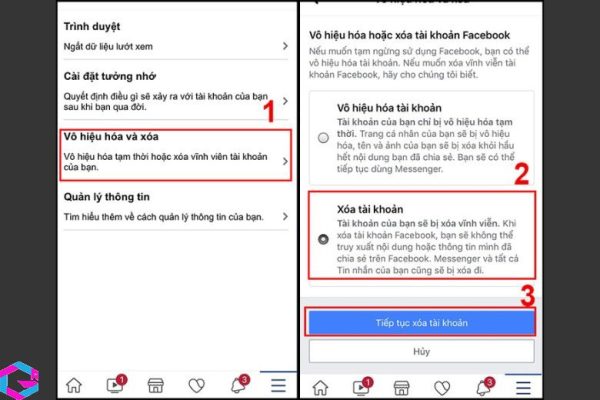 cách xóa tài khoản Facebook