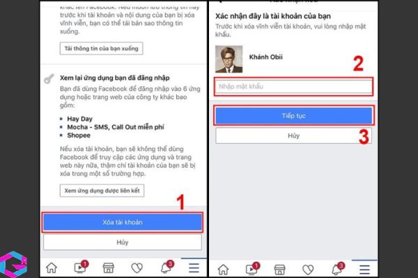 cách xóa tài khoản Facebook