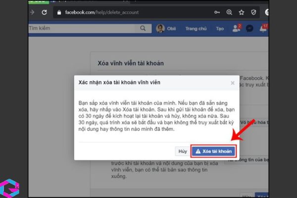 cách xóa tài khoản Facebook