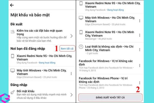 cách đăng xuất Facebook