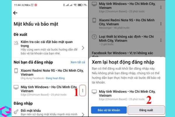 cách đăng xuất Facebook