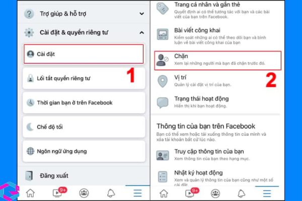 cách bỏ chặn Facebook