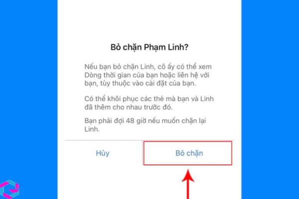 cách bỏ chặn Facebook