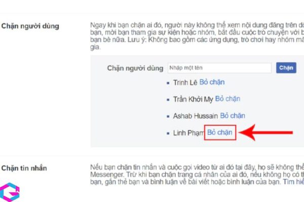 cách bỏ chặn Facebook